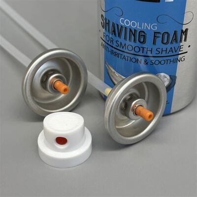 comprar Válvula de Espuma de Barbear em Aerossol de Alto Desempenho com Sistema de Aeração de Espuma Rica, Vedação à Prova de Vazamentos e Dispensa 360° Fabricação em linha