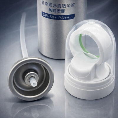 comprar Válvula de protetor solar em aerossol de névoa ampla com capa protetora Fabricação em linha