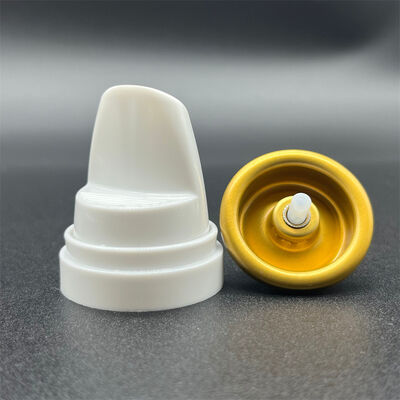 Acessório aerossólico de mousse para cabelo ultraleve para ergonomia e custos de envio reduzidos com design integrado de válvula-atuador