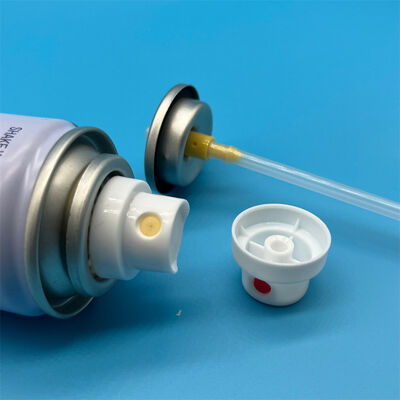 Valva aerossol de shampoo seco de precisão com bocal de névoa ultrafinos para desempenho livre de resíduos e operação a 360°