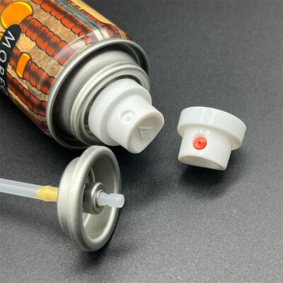 Válvula de aerossóis de controlo de pulverização avançada para aplicações de shampoo seco