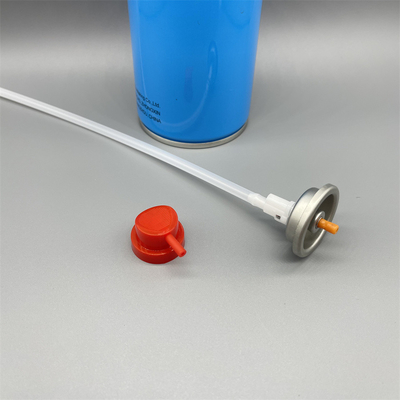 Válvula de aerossol de 360 graus confiável e durável com atuador para lubrificantes industriais e produtos de limpeza com controle de spray consistente