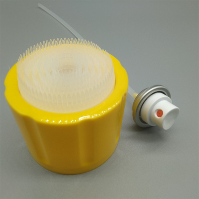 Capa de aerossol segura e válvula de limpeza de espuma para uma saída de pulverização consistente