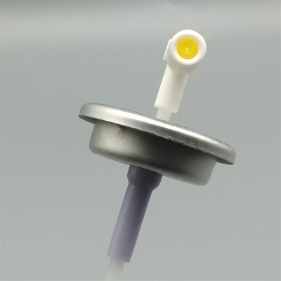 Válvula de aerossol de material plástico para aplicações de cuidados pessoais