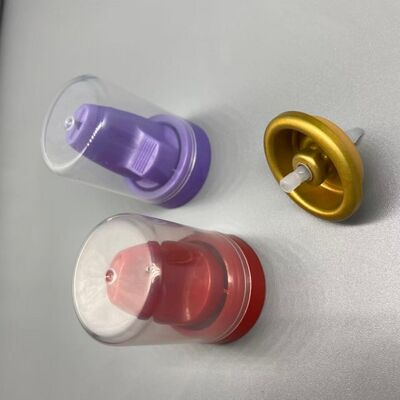 Válvula de mousse de cabelo de 360 graus de alta qualidade com construção de alumínio e compatibilidade de saco em válvula