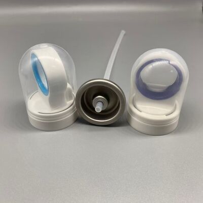 Válvula de aerossol de protetor solar com pulverização contínua para cobertura de neblina ampla e projeto à prova de vazamento