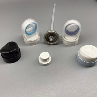 Valva de pulverização de protetor solar aerosol com tecnologia de saída controlada, projeto à prova de vazamento e operação a 360 graus