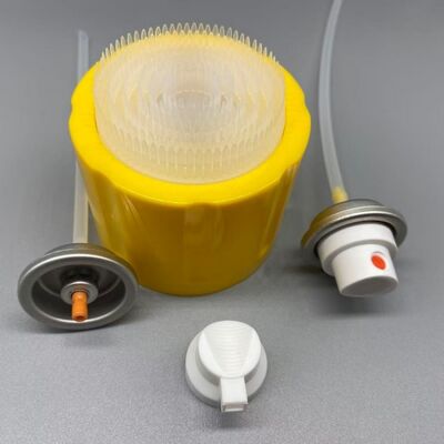 Válvula de limpeza de espuma resistente a produtos químicos com saída estável